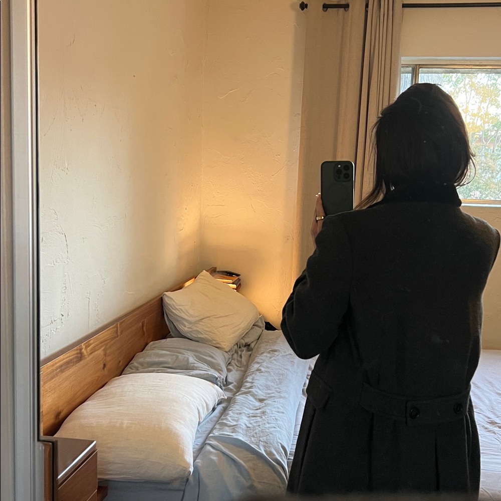 Vintage WOOL dark grey coat - Picture 8 of 9